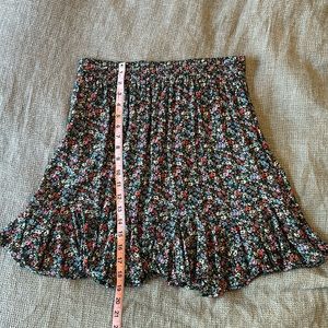 Loft floral flounce skirt